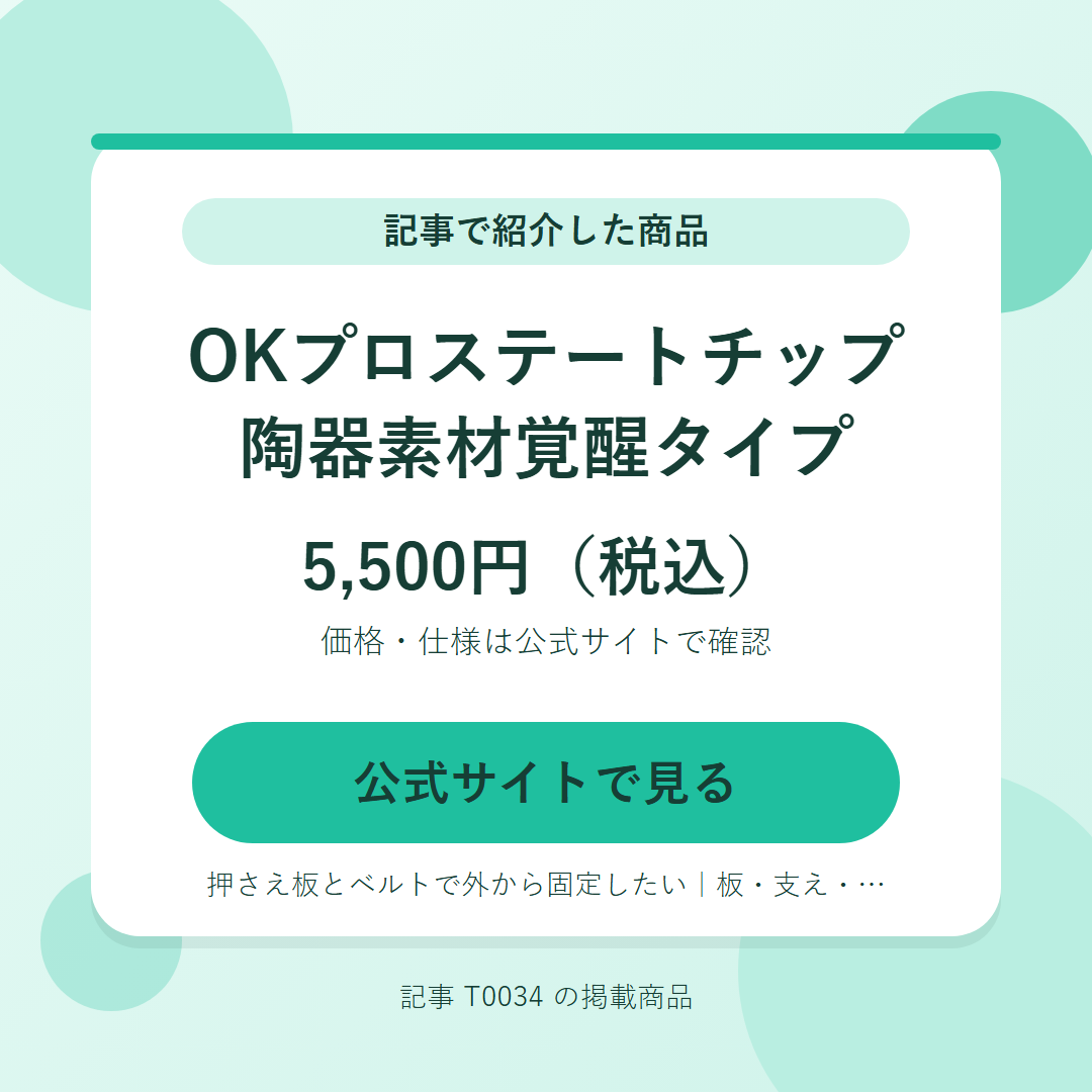 OKプロステートチップ　陶器素材覚醒タイプ 5,500円（税込）。公式サイトで見る