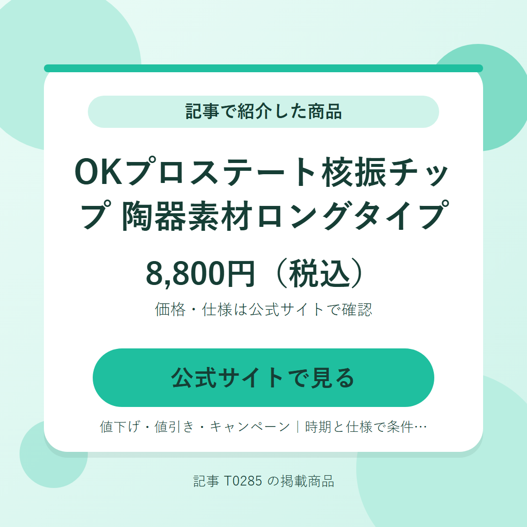 OKプロステート核振チップ 陶器素材ロングタイプ 8,800円（税込）。公式サイトで見る