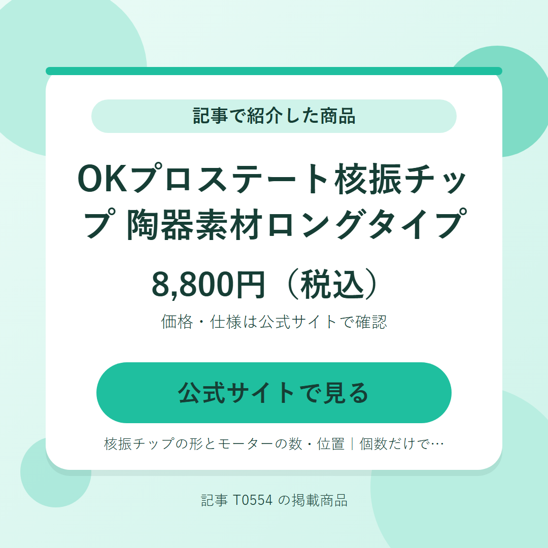 OKプロステート核振チップ 陶器素材ロングタイプ 8,800円（税込）。公式サイトで見る