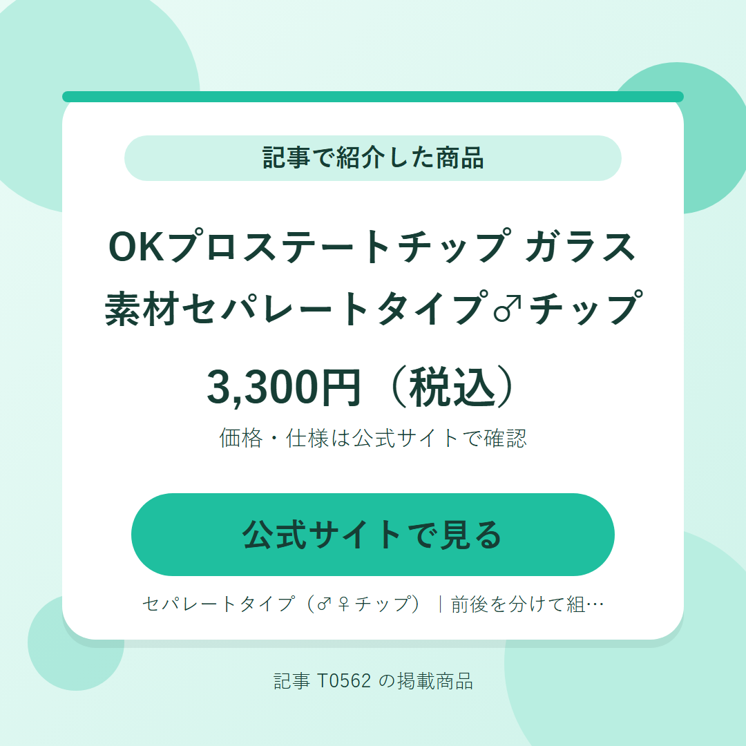 OKプロステートチップ　ガラス素材セパレートタイプ♂チップ 3,300円（税込）。公式サイトで見る