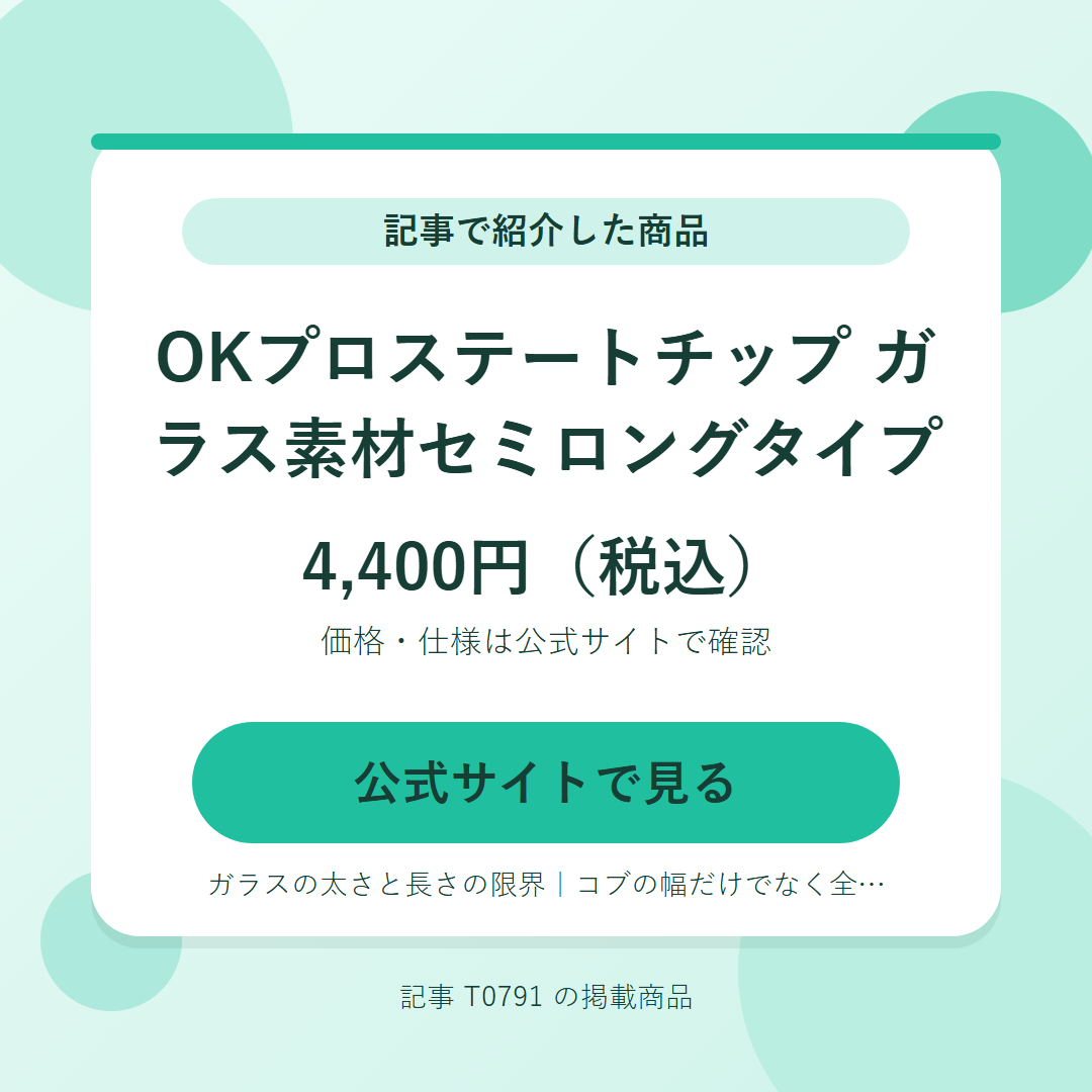 OKプロステートチップ　ガラス素材セミロングタイプ 4,400円（税込）。公式サイトで見る